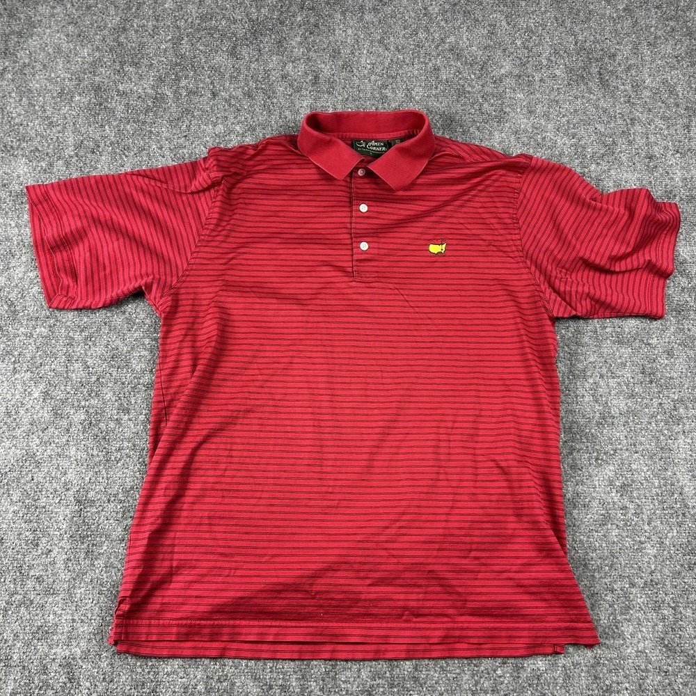 Amen Corner Polo Shirt‎ Mens Large Red Stripe Augusta National Masters Golf